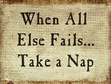 When All Else Fails...Take A Nap