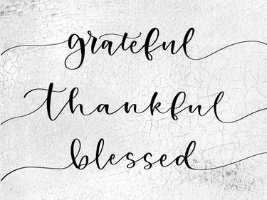 Thankful Grateful Blessed 
