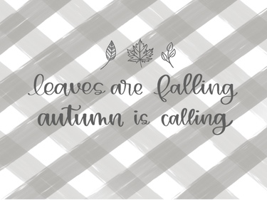 Autumn Is Calling 