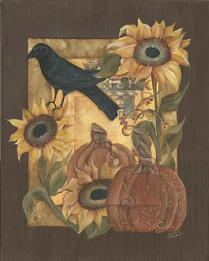 Crow Sunflower Pumpkins