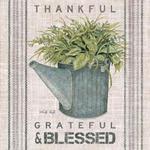Galvanized Watering Can- Grateful & Blessed